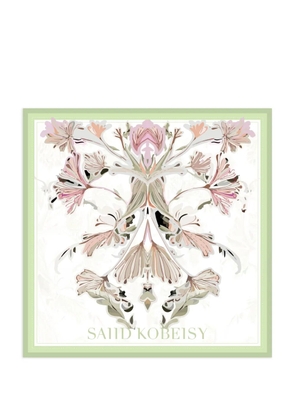 Saiid Kobeisy medium floral scarf - White