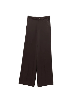 Gucci Horsebit silk jacquard trousers - Brown