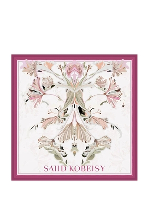 Saiid Kobeisy medium floral scarf - White