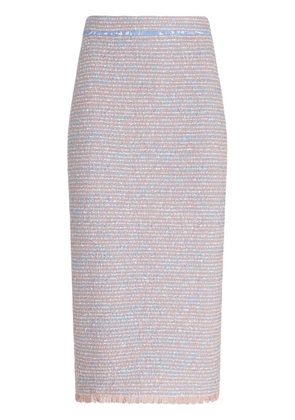 ETRO bouclé midi pencil skirt - Pink