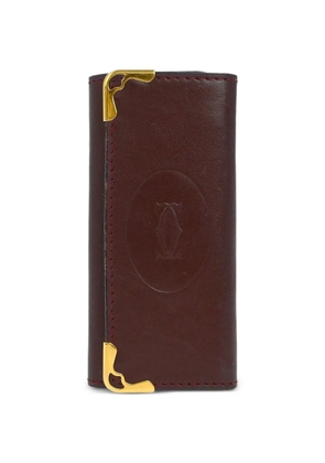 Cartier 1990-2000s corner-detail leather key case - Red