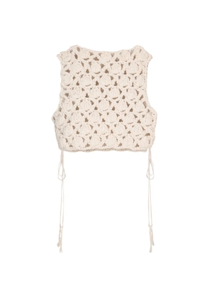 Balmain tie-detail top - Neutrals
