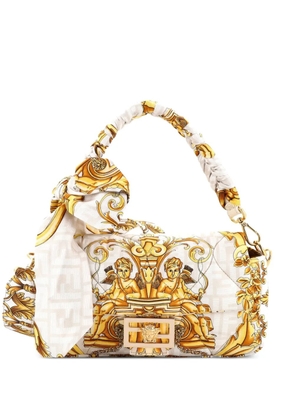 Fendi Pre-Owned x Versace Fendace Baguette NM Bag Quilted Printed Silk Medium shoulder bag - Neutrals