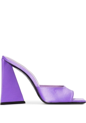 The Attico Devon 115mm satin mules - Neutrals