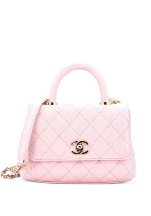 CHANEL Pre-Owned Coco Top Handle Bag Quilted Caviar Extra Mini shoulder bag - Pink