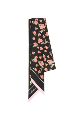 Valentino Garavani ramage fiorellini silk bandeau scarf - Black