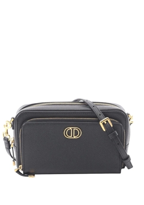 Christian Dior Pre-Owned 2022 Grained Calfskin Caro Double Pouch crossbody bag - Black