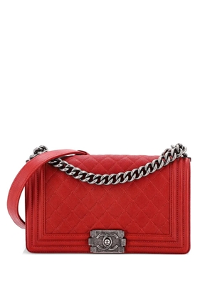 CHANEL Pre-Owned Boy Flap Bag Quilted Caviar Old Medium crossbody bag - Red