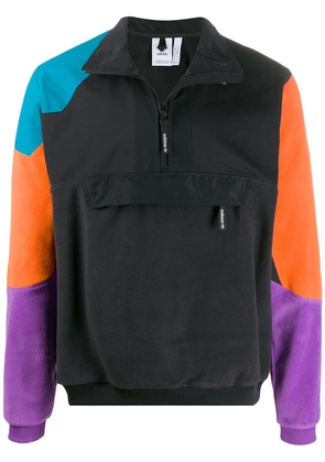 adidas colour blocked sport jacket - Black