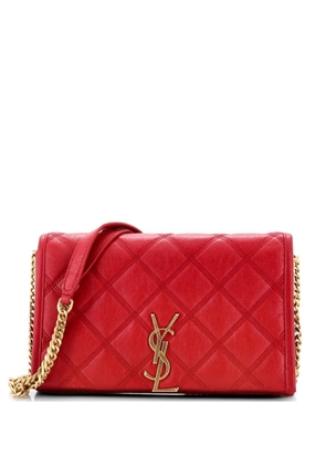 Saint Laurent Pre-Owned Becky Chain Wallet Quilted Leather shoulder bag - Red