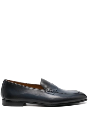 Doucal's flat leather loafers - Blue