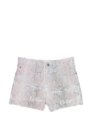 Haikure Brit Snake denim shorts - Blue