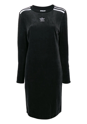 adidas long sleeved logo dress - Black