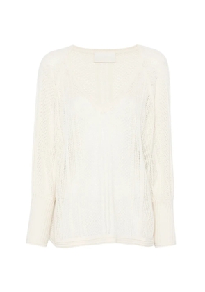 BOMPARD pointelle V-neck sneakers - Neutrals