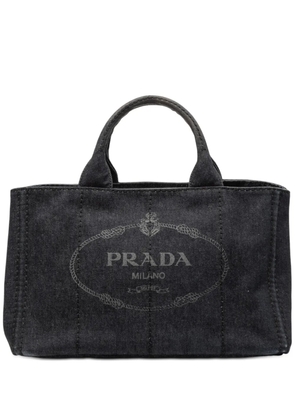 Prada Pre-Owned 2013-2025 Denim Canapa Logo satchel - Grey