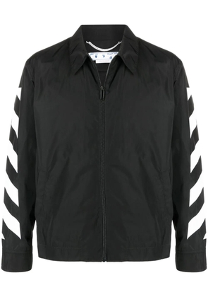 Off-White Diag-stripe zipped shirt jacket - Black