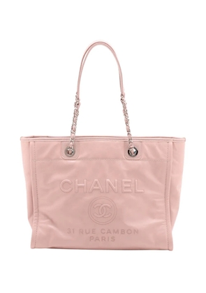 CHANEL Pre-Owned 2016-2017 Small Calfskin and Caviar Deauville tote bag - Pink