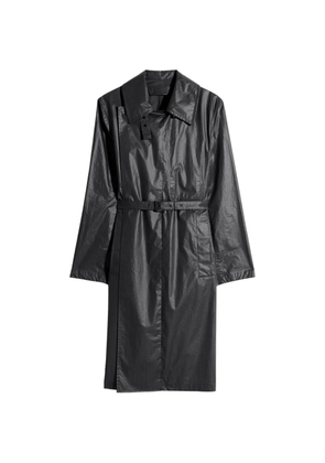 LEMAIRE belted collar wrap coat - Black