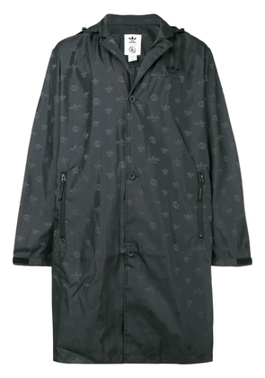 adidas long brand raincoat - Black