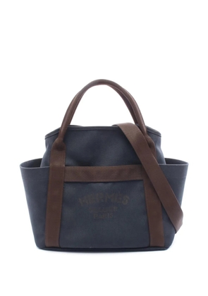 Hermès Pre-Owned 2021 Toile Sac de Pansage Grooming Bag satchel - Blue