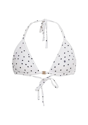 By Malene Birger polka-dot tie bikini top - White
