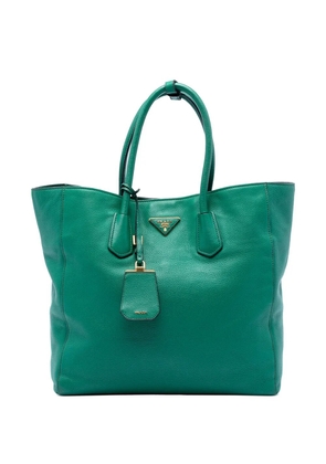 Prada Pre-Owned 2010-2026 Vitello Daino Open Convertible Tote satchel - Green
