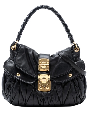 Miu Miu Pre-Owned 2010 Matelasse Nappa Coffer satchel - Black