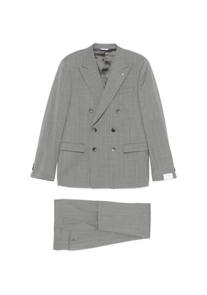 Manuel Ritz double-breasted pinstriped suit - Grey