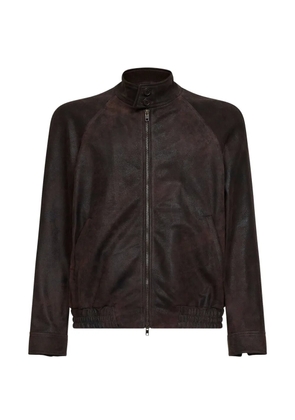 Salvatore Santoro buttoned-collar raglan jacket - Brown