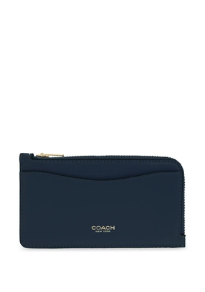 Coach New York zip leather card case - Blue