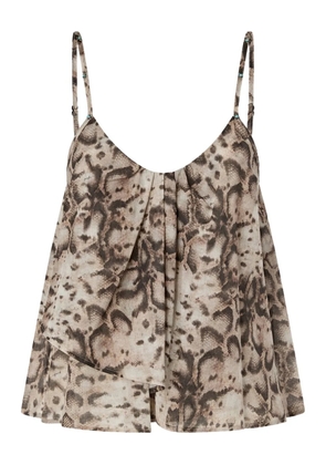 PINKO snake-print strap top - Neutrals