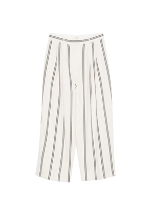 PSOPHIA stripe-pattern pleated trousers - Neutrals