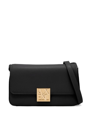 Armani Exchange mini logo-plaque cross body bag - Black