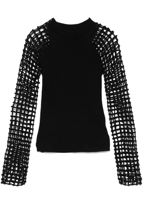 Isa Boulder spider-net long-sleeve sweater - Black