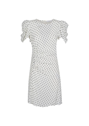 MAR DE MARGARITAS Karin ruffled polka-dot mini dress - White