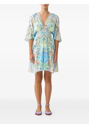 Camilla floral-print mini dress - Green