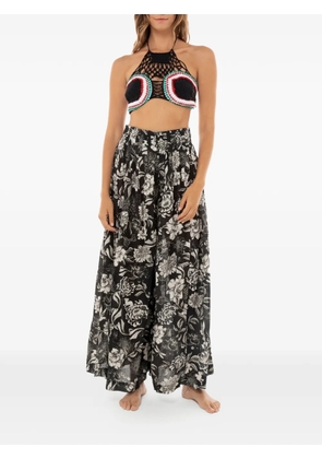 Agua Bendita Tasha handwoven crop tank top - Black