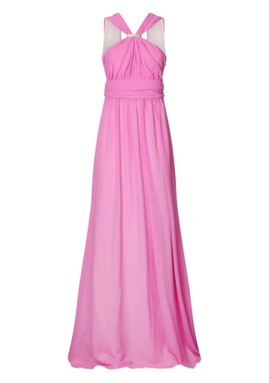 LIU JO draped-detail evening dress - Pink