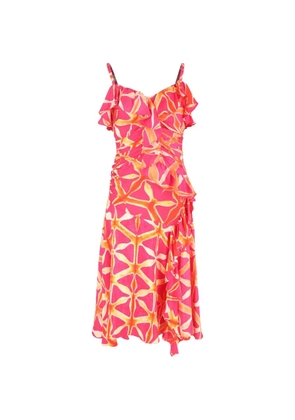 Ulla Johnson Zoya ruffled printed midi dress - Pink