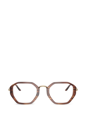 Giorgio Armani geometric-frames glasses - Brown