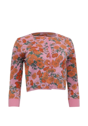 Carolina Herrera Vintage floral cardigan - Pink
