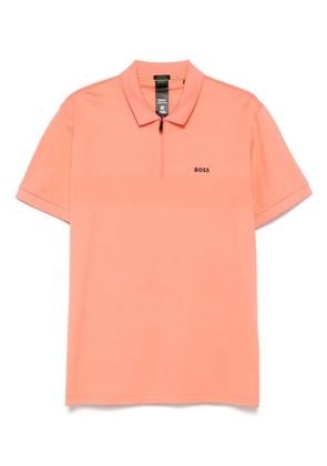BOSS half-zip polo shirt - Orange