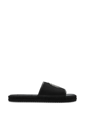 Dolce & Gabbana logo-appliqué braided sandals - Black