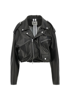 Sword balloon-fit biker jacket - Black
