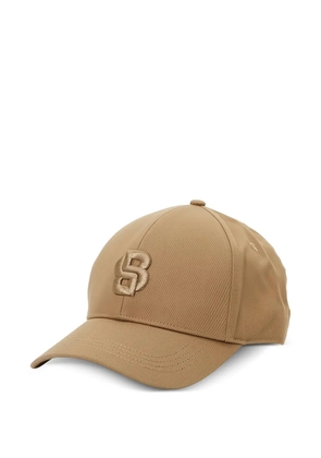 BOSS Zed-B logo embroidery curved peak hat - Neutrals
