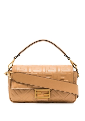 FENDI logo-embossed Baguette shoulder bag - Neutrals