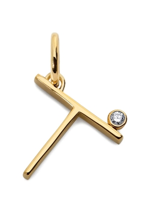 Monica Vinader Solitaire diamond initial pendant - Gold