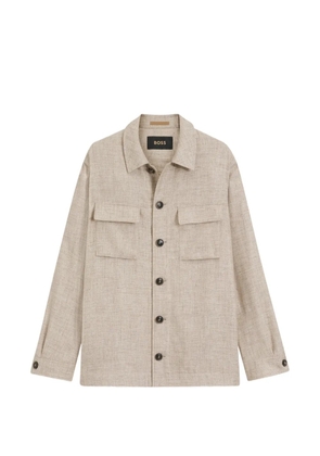 BOSS flap-pocket jacket - Neutrals
