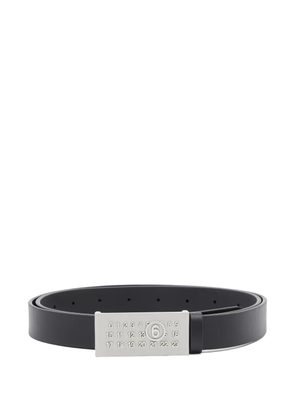 MM6 Maison Margiela silver tone buckle belt - Black