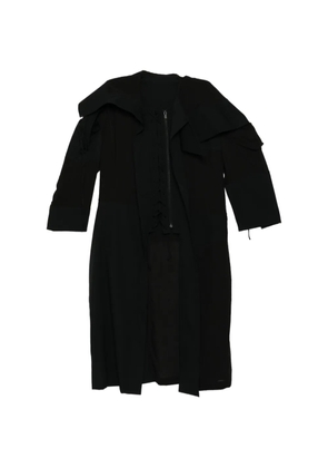 Yohji Yamamoto lace-up coat - Black